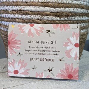 Grußkarte "Genieß deine Zeit"