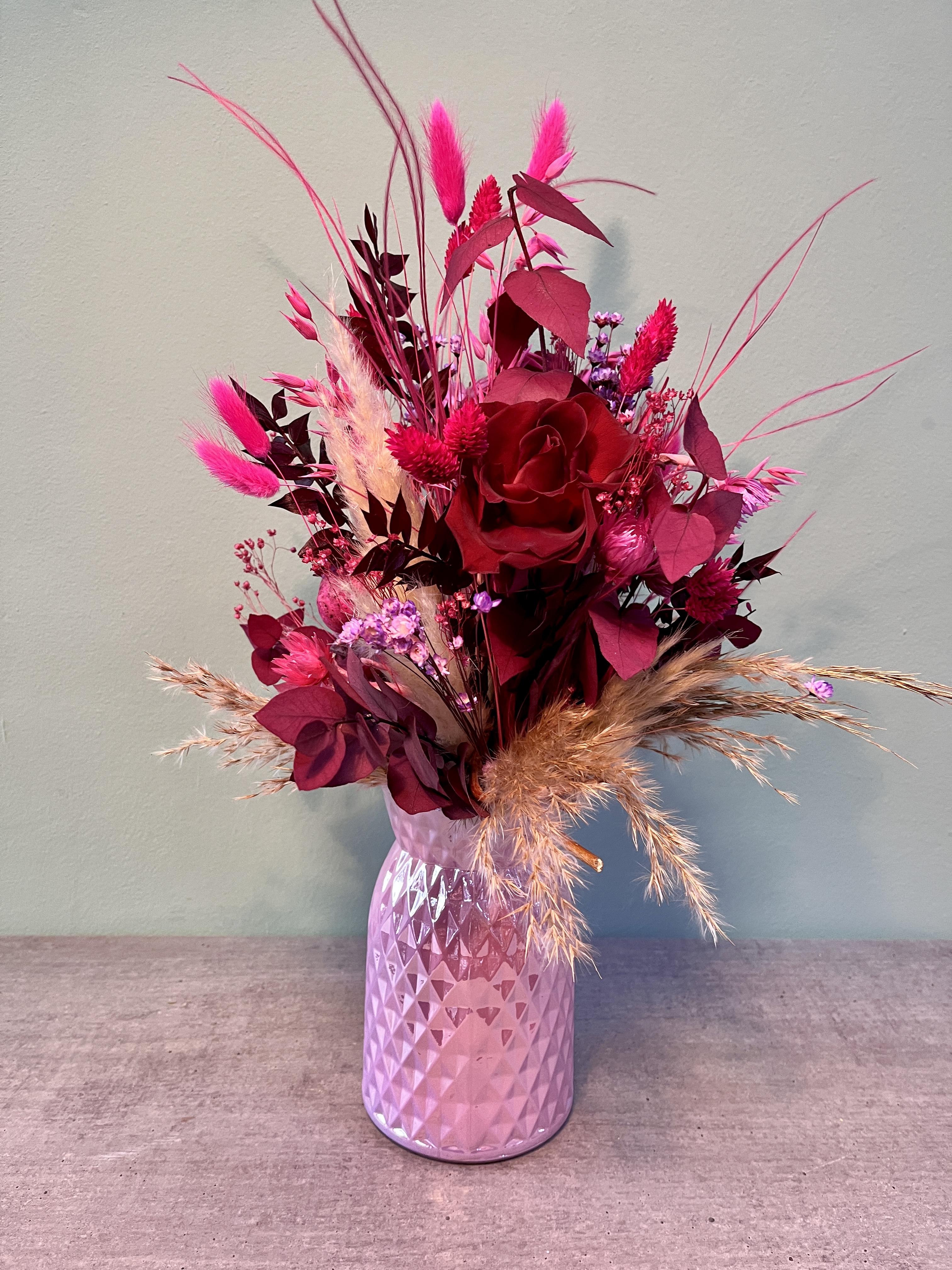 Trockenblumen Strauß "Pink Power"