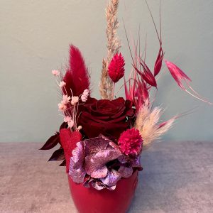 Trockenblumen Gesteck "Pink Power Infinity"