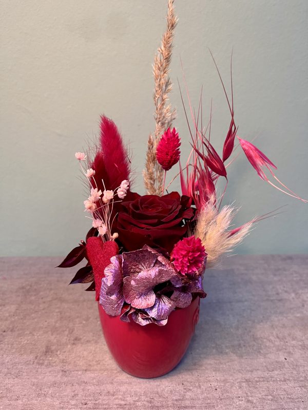 Trockenblumen Gesteck "Pink Power Infinity"