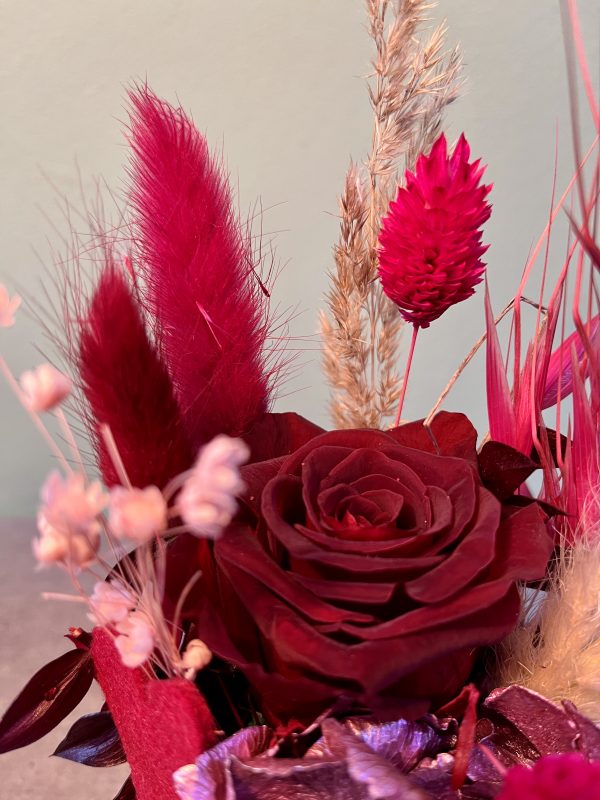 Trockenblumen Gesteck "Pink Power Infinity"