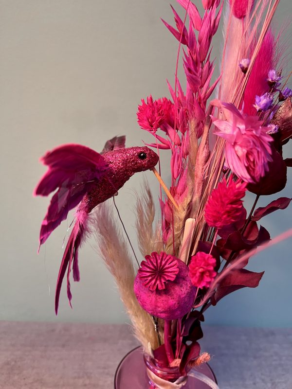 Trockenblumen Strauß "Pink Birdy"