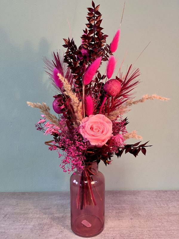 Trockenblumen Strauß " Pink Birdy Infinity"
